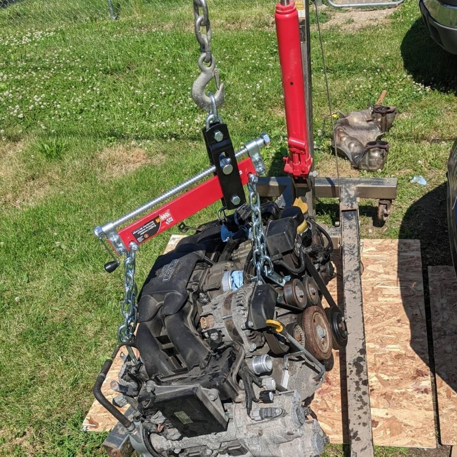 Easy-Use 3 Position Engine Leveler - 3/4 Ton Capacity and Adjustable Handle