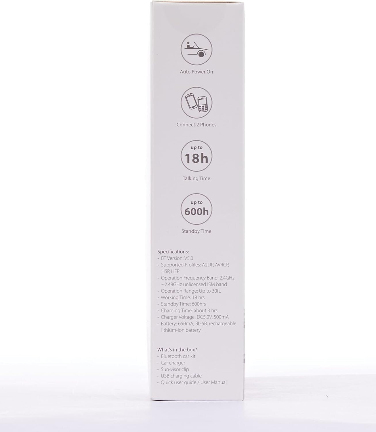 Hands-Free Car Audio Kit with Long Battery Life & Dual Phone Connectivity - CK11