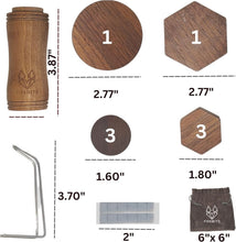 Load image into Gallery viewer, Black Walnut Miniature Paint Handle with Quick Locking Mechanism &amp; Carry Bag