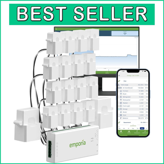 Whole Home Energy Monitor with 16 Circuit Sensors - Solar & Net Metering Support