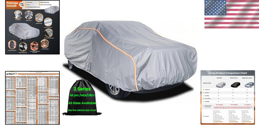 All-Weather Snow Protector Truck Cover with Reflective Strip - Fits 253" Trucks