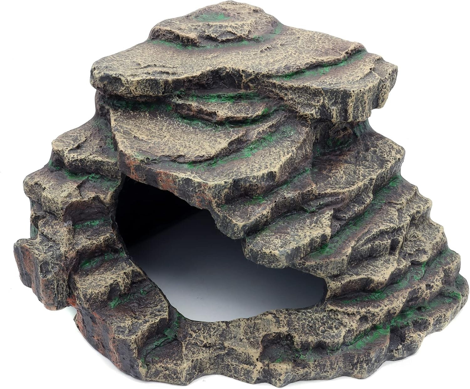 Natural Rock Appearance Extra Large Hideout for Bearded Dragons and Small Pets