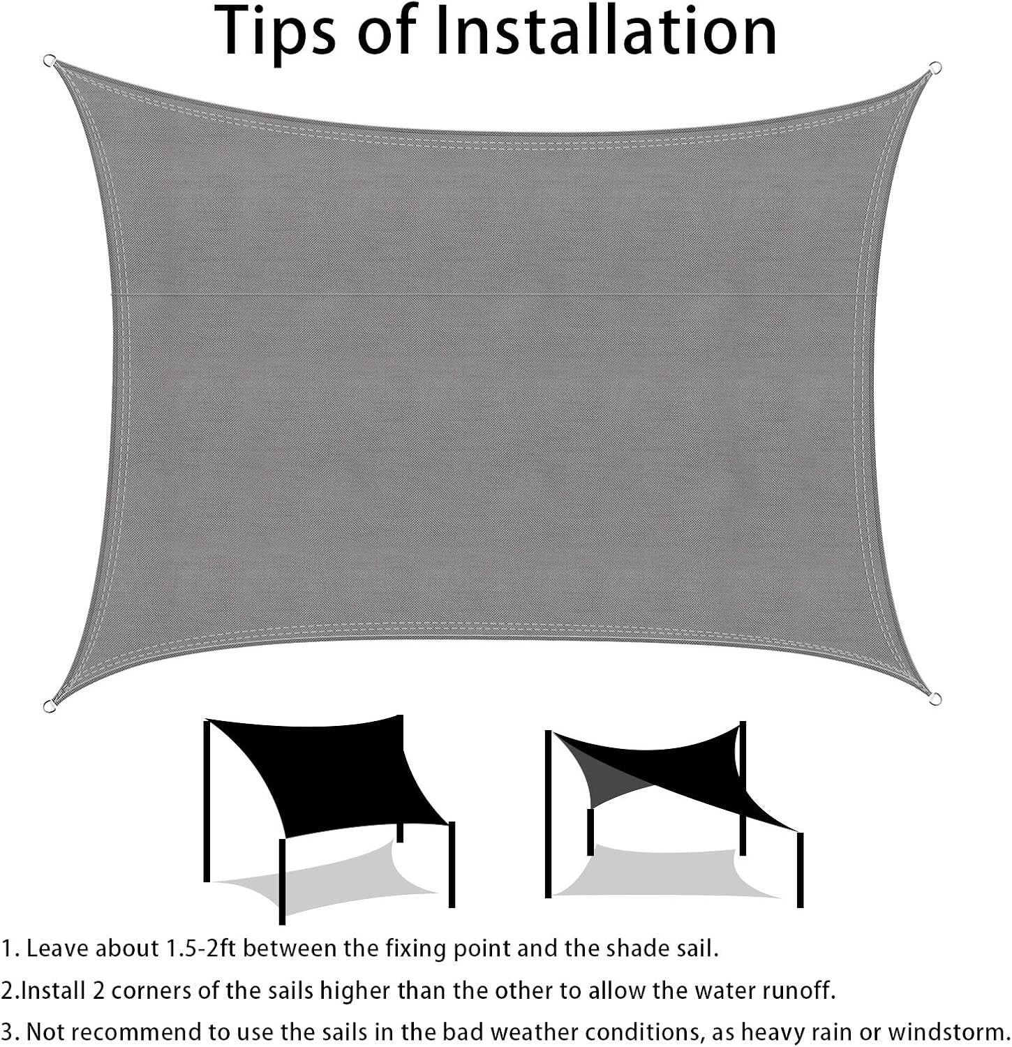 Durable 13'x19.5' Shade Canopy – Stylish Waterproof and UV Blocking Solution