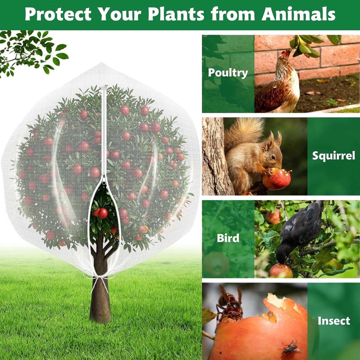 Versatile 4PCS 4.6x5.9 FT Plant Netting with Drawstring – Ideal for Garden Use