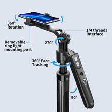 Load image into Gallery viewer, Portable Face Tracking Tripod 360° Rotation with Lights - Perfect for Vlogging