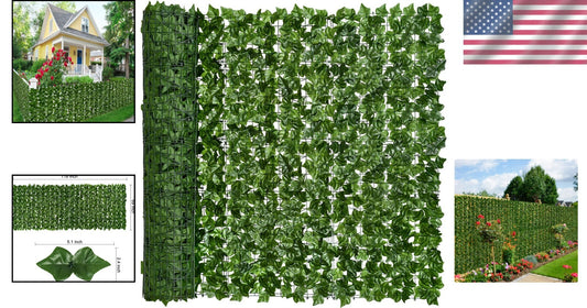 118x69in Artificial Ivy Privacy Fence - Lightweight Outdoor Garden Decor