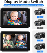 Load image into Gallery viewer, Easy Install Baby Car Camera with 1080P Display - For Safe Travels with Twins
