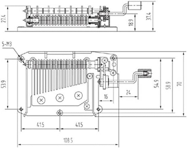 Hand Crank 30 Note Music Box Movement with Copper Gear - Perfect for DIY Lovers