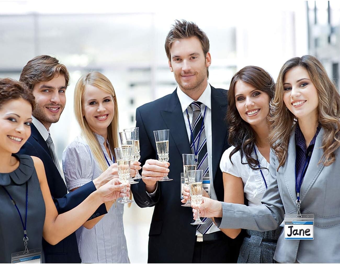 100-Pack Breakaway Safety Lanyards with Horizontal ID Badge Holders - Royal Blue