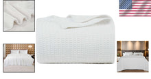 Load image into Gallery viewer, Soft Cotton Waffle Throw Blanket - 60x90 Inches Ideal for Napping &amp; Camping