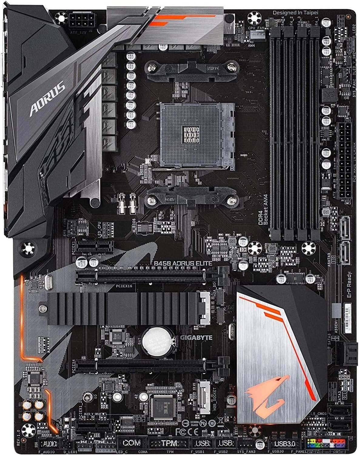 AORUS ELITE Gaming Motherboard: AMD Ryzen Support with Enhanced Audio & Cooling
