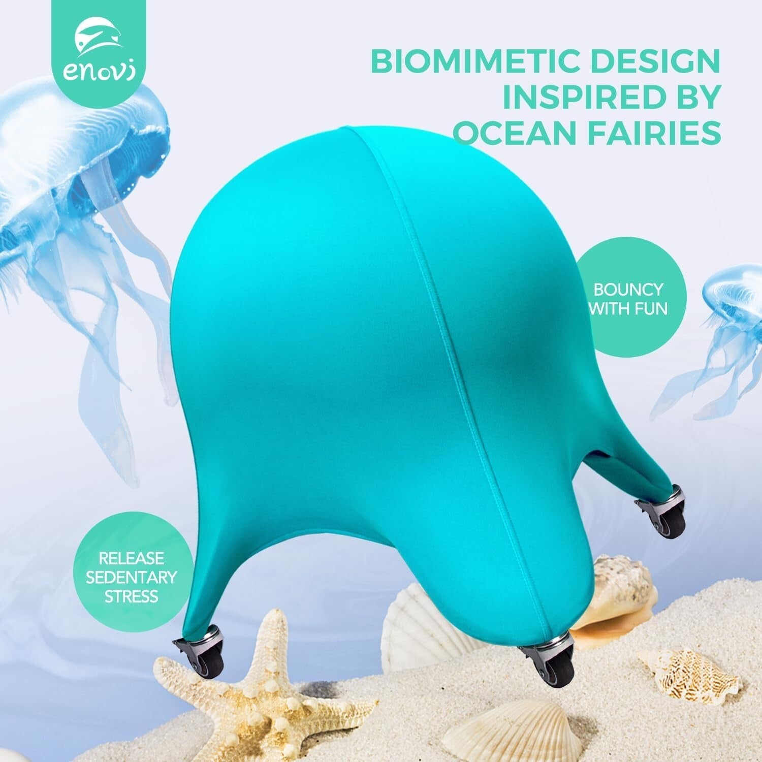 Quality Alloy Steel Yoga Ball Chair - 400 lbs Max. - Ergonomic Comfort Redefined