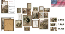 Load image into Gallery viewer, Charming Rustic Wall Art Collection - 16 Vintage Framed Prints for Any Room