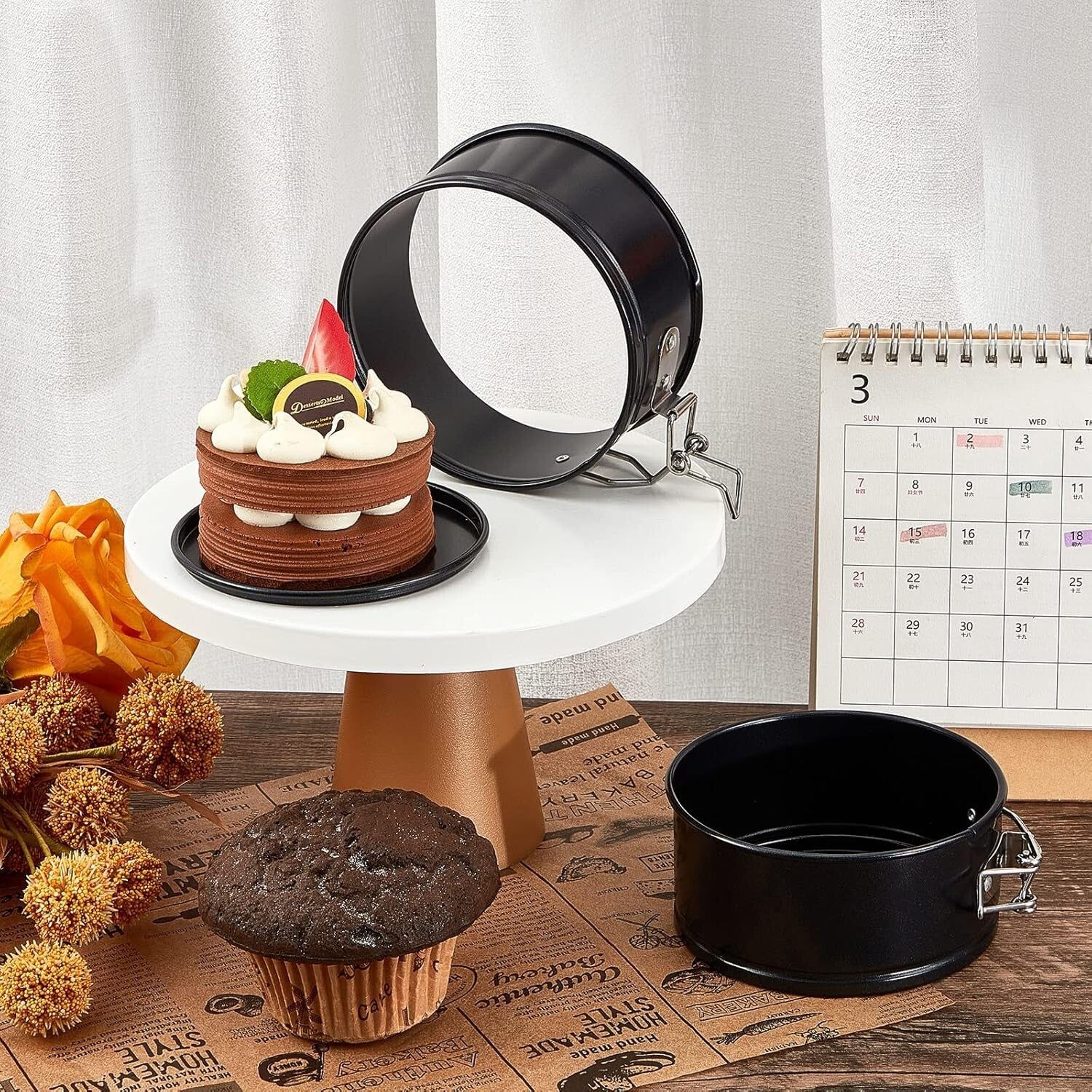 Versatile 25-Piece Mini Springform Pan Set for Baking Cheesecakes & Quiches