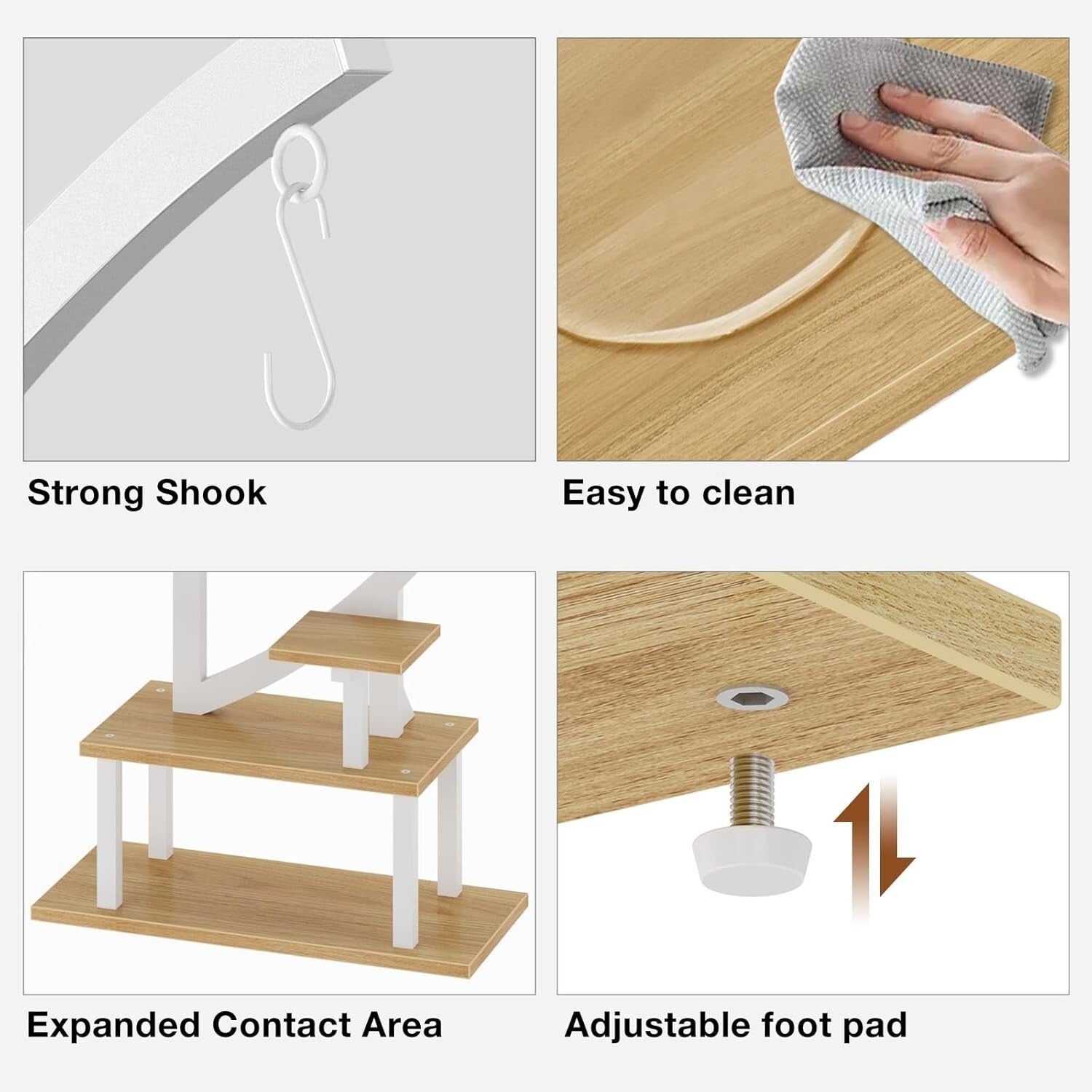 7-Tier Indoor Plant Stand with Adjustable Grow Lights - Elegant Half-Moon Design