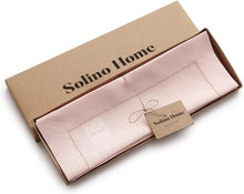 Load image into Gallery viewer, Unique Hemstitch Pink Linen Placemats - Set of 4 for Elegant Dining Experiences