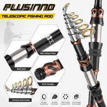Load image into Gallery viewer, Premium 8.86ft Telescopic Fishing Rod and Reel Combo - Ideal Gift for Anglers