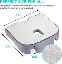 Load image into Gallery viewer, Premium Memory Foam Seat Cushion for Sciatica Relief - Portable &amp; Washable Cover