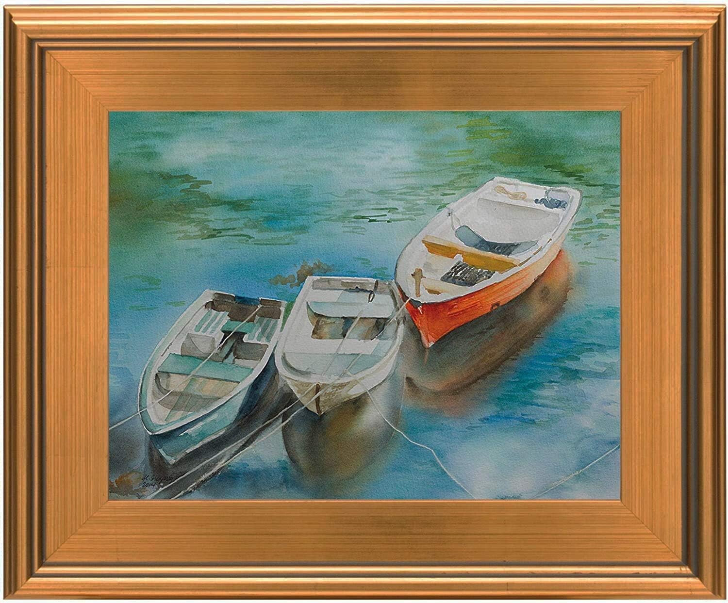 Elegant 9X12 Gold Leaf Wooden Picture Frame - Perfect for Art & Photos