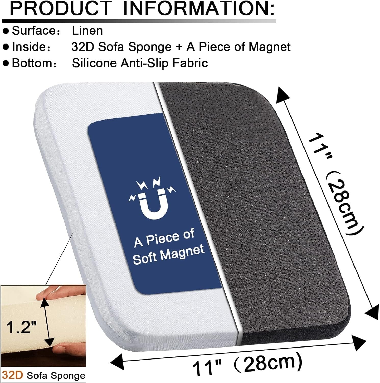 Comfortable Anti-Slip Linen Bar Stool Cushions – 4 Count for Bistro Elegance