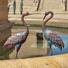 Load image into Gallery viewer, Handmade Garden Crane Statues with U-Shaped Stake - Decorative Bird Sculptures