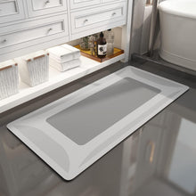 Load image into Gallery viewer, Quick Dry Absorbent Grey Bath Mat with Rubber Backing – Ideal for Shower Safety