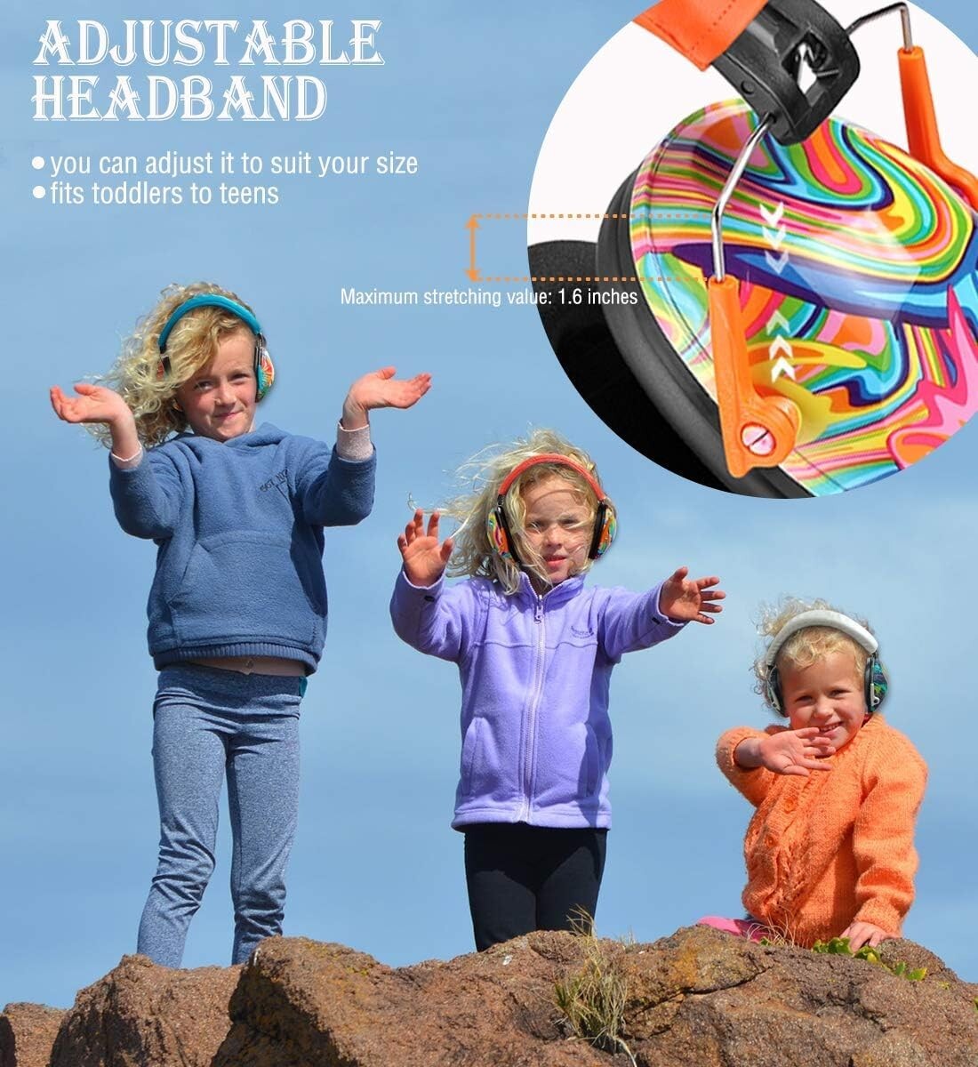 Adjustable Hearing Protection Earmuffs for Kids - Durable & Lightweight Design