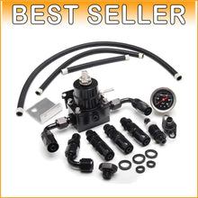 Load image into Gallery viewer, Adjustable Aluminum EFI Fuel Pressure Regulator Kit with 6AN Fittings &amp; Gauge