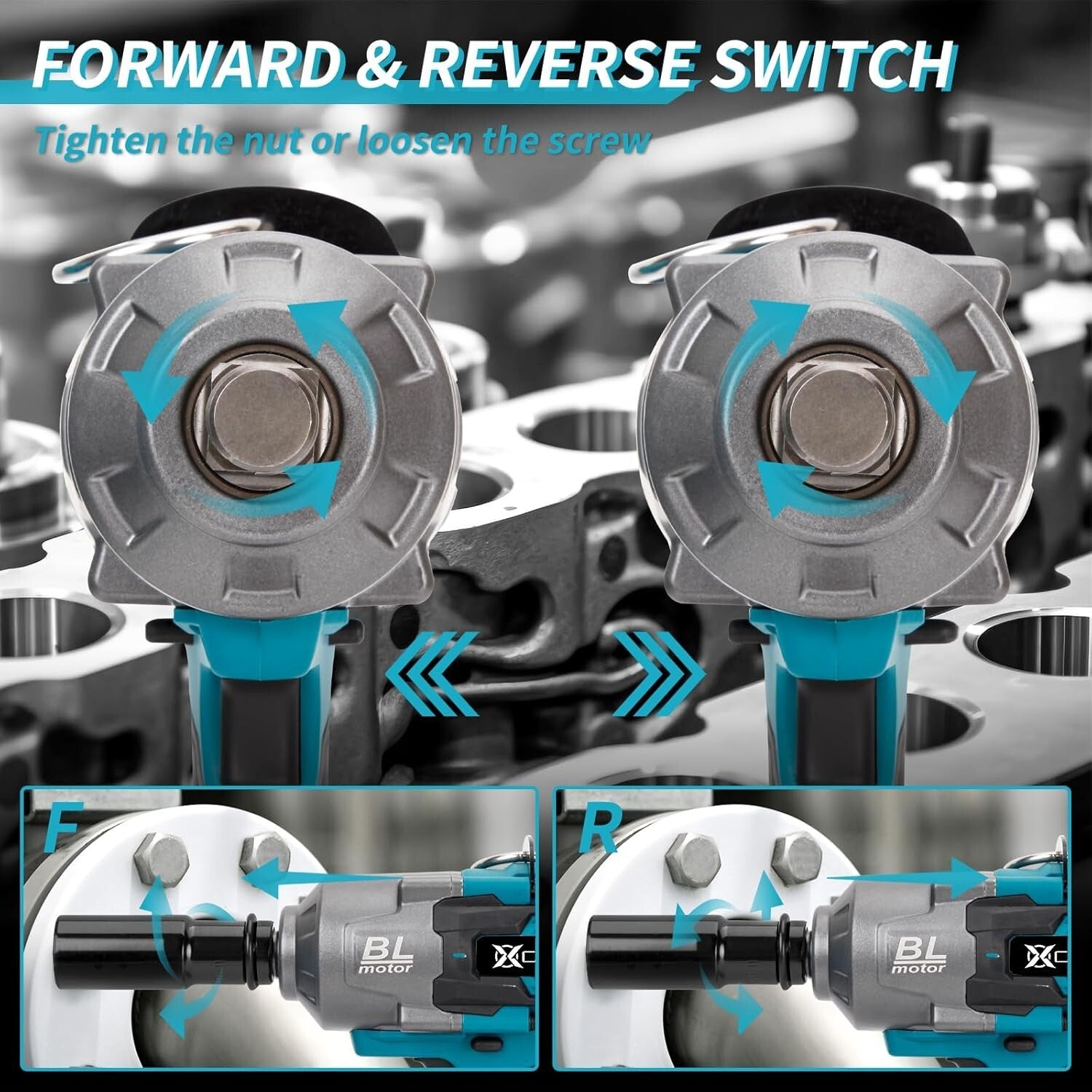 High Torque 3/4 Inch Brushless Impact Wrench - 5500RPM Power for Professionals