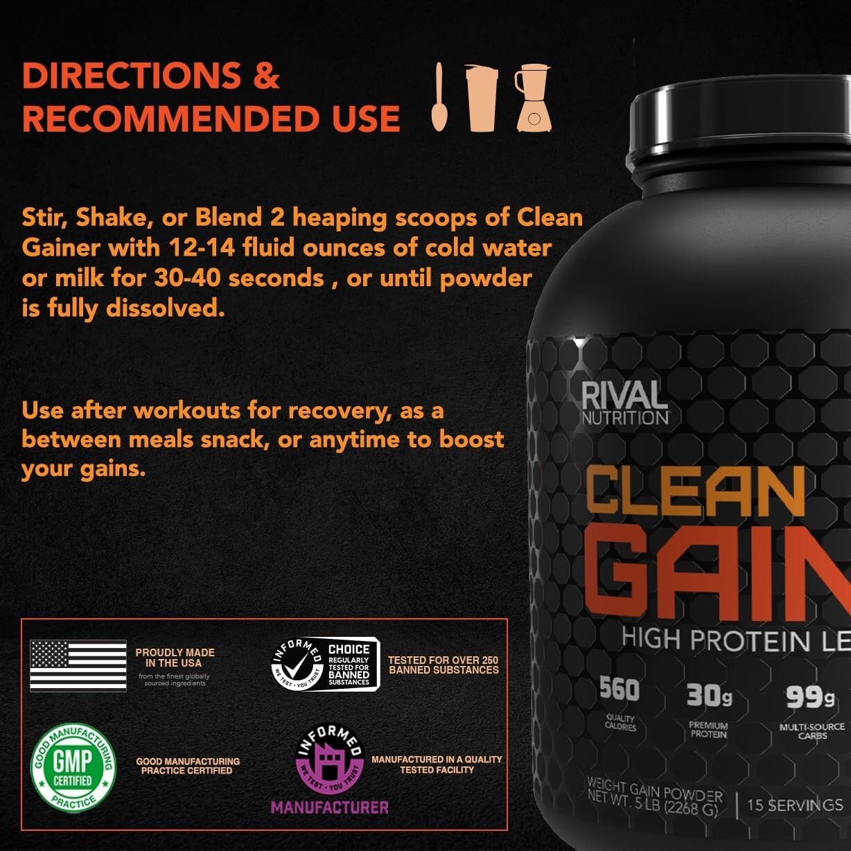 5lbs Gluten-Free Chocolate Peanut Butter Protein for Lean Muscle & Weight Gain