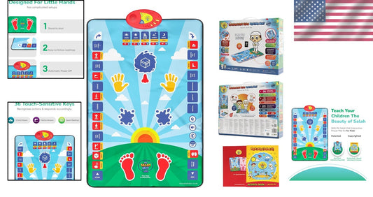 Interactive Educational Prayer Mat for Kids - Learn Salah with Fun Designs