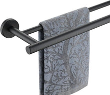 Load image into Gallery viewer, Matte Black Wall-Mount Towel Holder - 39.13 Inch Spacious Design for Bath Towels