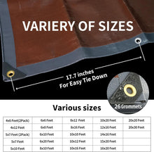 Load image into Gallery viewer, All-Weather 10x10 Feet Heavy Duty Tarp - Waterproof, UV and Tear Resistant