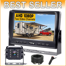 Load image into Gallery viewer, Reliable 7 Inch Wired Backup Camera - 1080P HD Night Vision for Trucks &amp; RVs