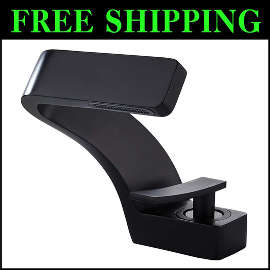 Stylish Black Matte Bathroom Faucet - Single Handle, Easy Installation Included