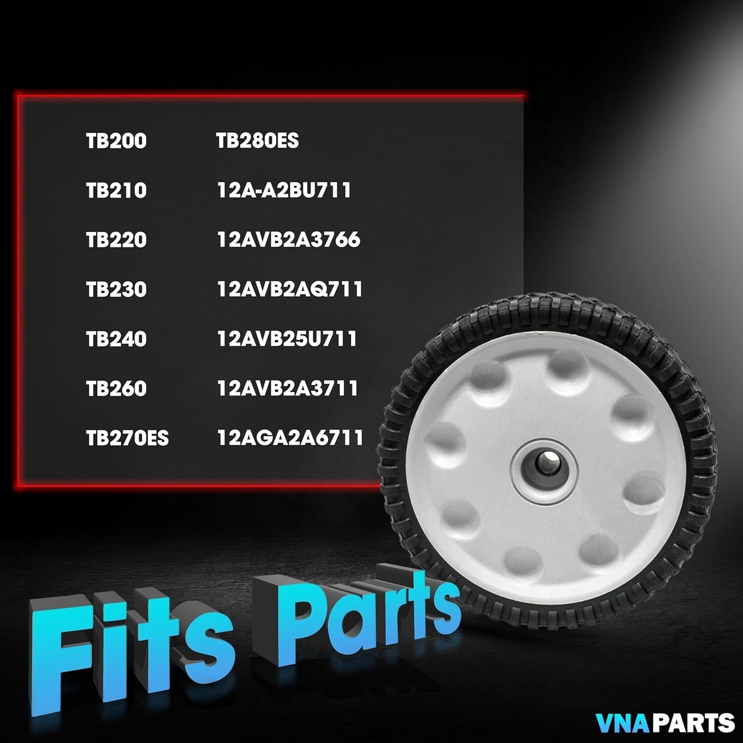 2x Durable 8-Inch Front Wheel Set for Troy-Bilt Lawn Mowers - Aftermarket Part