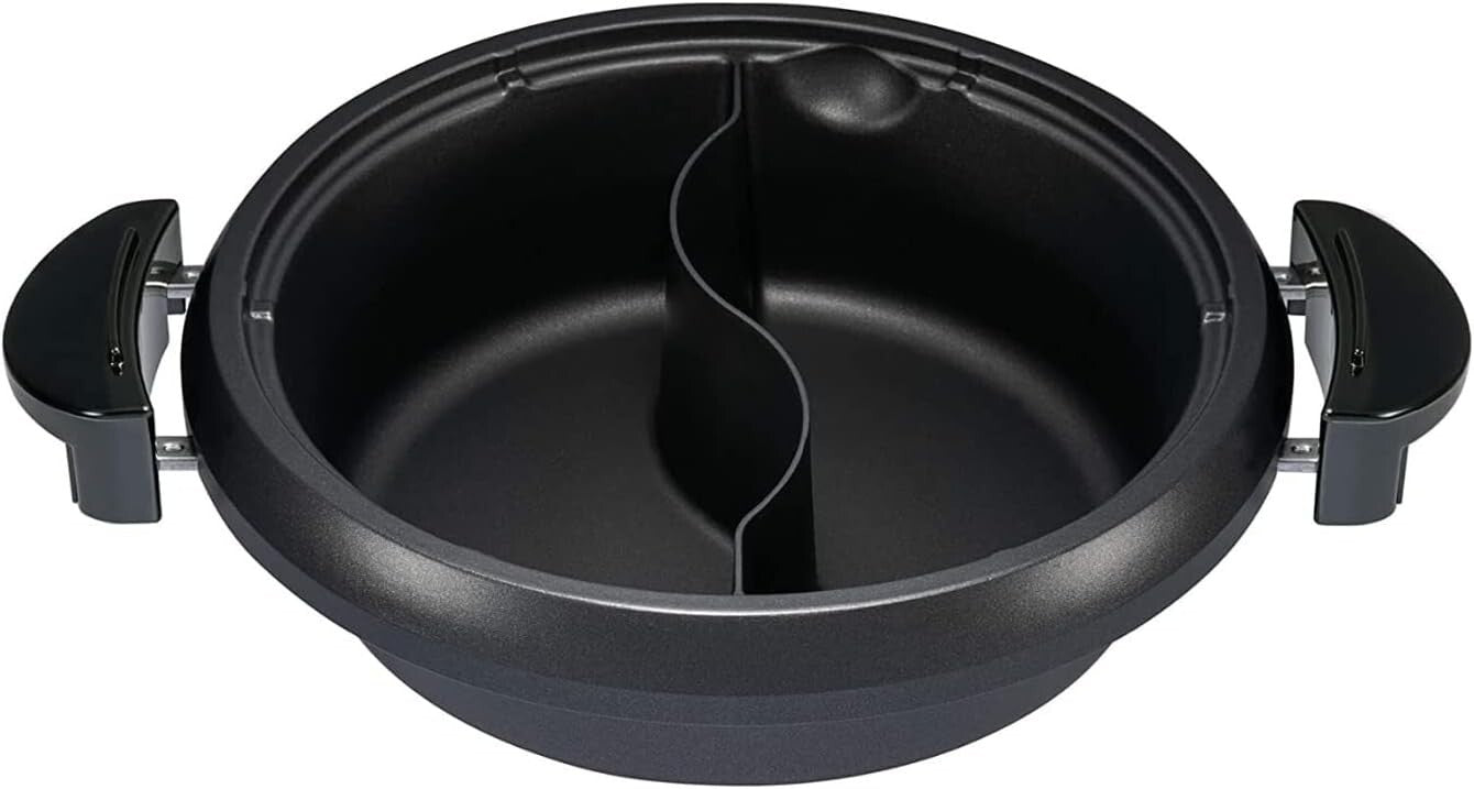 Nonstick Electric Skillet for Gas Stovetop - Dual Cooking Surface & Glass Lid