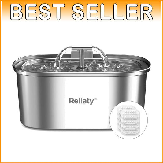 Pet Fountain Stainless Steel 3.2L: Quadruple Filtration & Clean Water Solution
