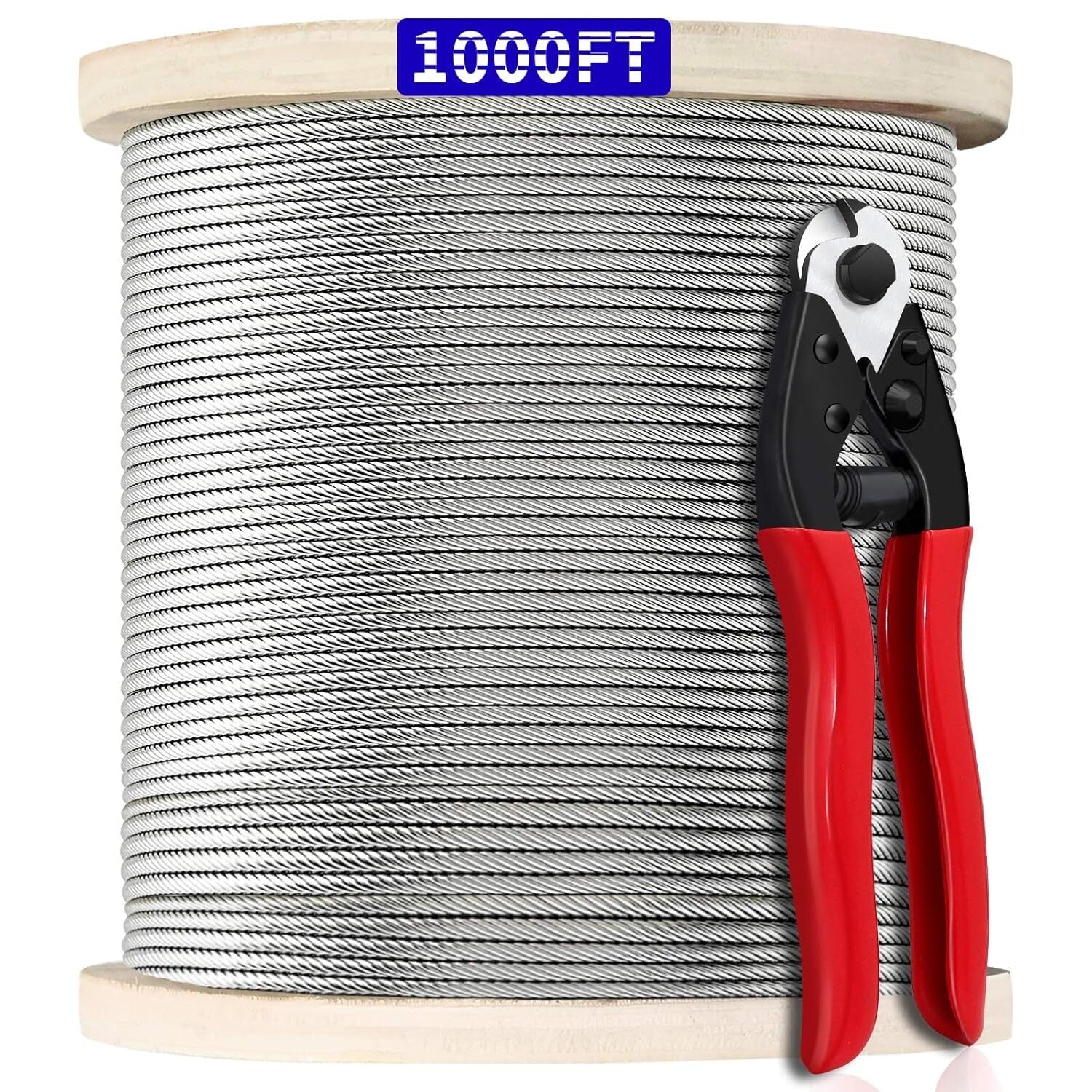 Heavy-Duty 1/8" Stainless Steel Cable - 1000FT for Durable Railing Solutions