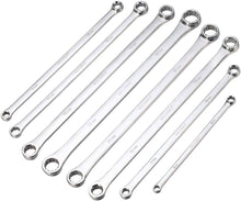 Load image into Gallery viewer, Heavy-Duty 8-Piece Double Box End Wrench Set - Polished Chrome Vanadium Finish