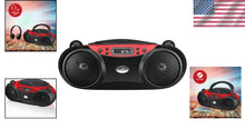 Load image into Gallery viewer, Lightweight Top-Loading CD Player with AM/FM Radio &amp; Batteries - Red/Black