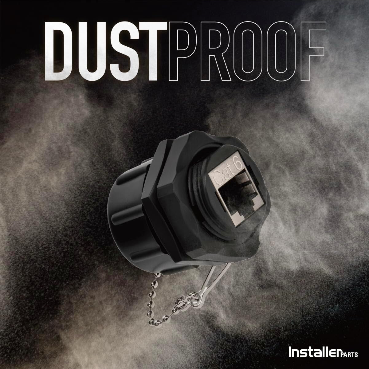 Durable RJ45 Cat6 Panel Mount Connector - Gold Plated, IP67 Waterproof Design