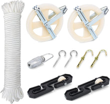 Load image into Gallery viewer, 150ft Nylon Clothesline Pulley Kit - Rust-Resistant for Ultimate Outdoor Drying