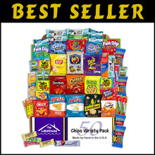 Load image into Gallery viewer, Care Package Snack Variety - 50 Individually Wrapped Snacks for All Occasions