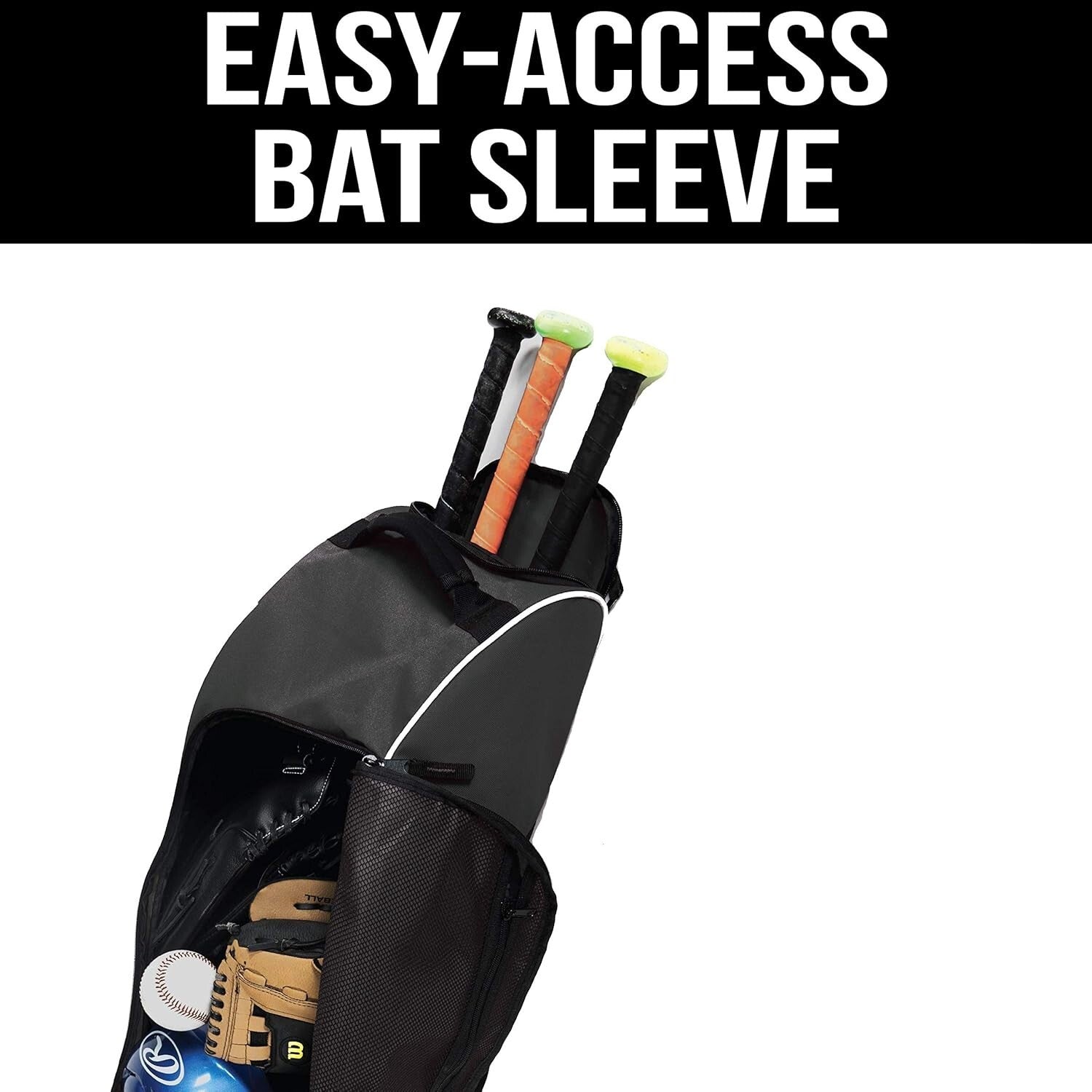 Versatile Rolling Bat Bag with Extra Pockets - Ideal for Baseball & Softball