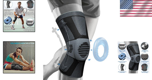 Professional Knee Brace Compression Sleeve for Instant Pain Relief - Large