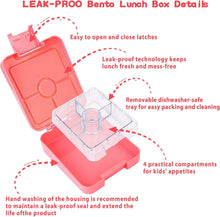 Load image into Gallery viewer, 4-Compartment Kids Bento Box with Matching Insulated Lunch Bag &amp; Soup Jar