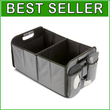 Load image into Gallery viewer, Premium Portable Car Organizer with Diaper Changing Station - Space-Saving Grey