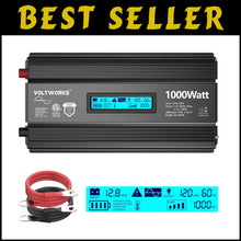 Load image into Gallery viewer, 1000W Pure Sine Wave Inverter - ETL Certified, LCD Display, Ideal for RVs