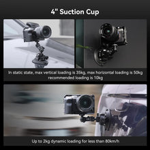 Load image into Gallery viewer, Heavy-Duty 4" Suction Cup Mount - Max 10kg Static Load for Filming in Vehicles